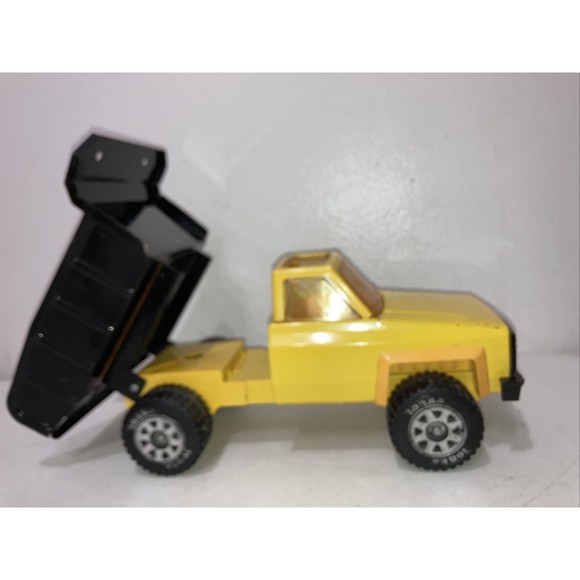 Vintage 1983 Tonka Pickup Dump Truck (Steel) 51070 Yellow Black + Action Figure - Picture 7 of 12